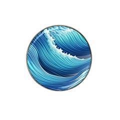 Simple Summer Wave Pattern Hat Clip Ball Marker by GardenOfOphir