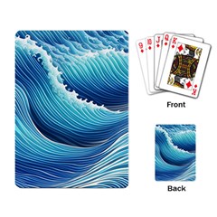 Simple Summer Wave Pattern Playing Cards Single Design (rectangle) by GardenOfOphir