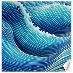 Simple Summer Wave Pattern Canvas 16  X 16  by GardenOfOphir