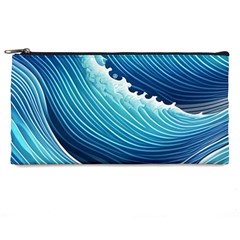 Simple Summer Wave Pattern Pencil Case by GardenOfOphir