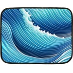 Simple Summer Wave Pattern Fleece Blanket (Mini) 35 x27  Blanket Front