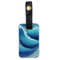 Simple Summer Wave Pattern Luggage Tag (one Side) by GardenOfOphir