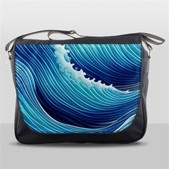 Simple Summer Wave Pattern Messenger Bag by GardenOfOphir