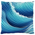 Simple Summer Wave Pattern Large Cushion Case (Two Sides) Back