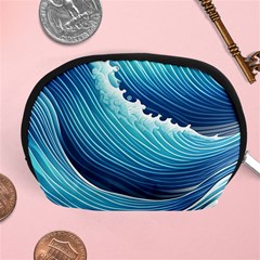 Simple Summer Wave Pattern Accessory Pouch (medium) by GardenOfOphir