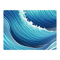 Simple Summer Wave Pattern Premium Plush Fleece Blanket (mini) by GardenOfOphir