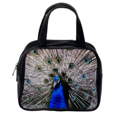 Peacock Bird Animal Feather Nature Colorful Classic Handbag (one Side) by Ravend