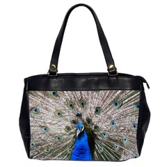 Peacock Bird Animal Feather Nature Colorful Oversize Office Handbag (2 Sides)