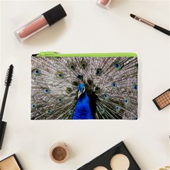 Peacock Bird Animal Feather Nature Colorful Cosmetic Bag (xs) by Ravend