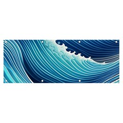 Simple Summer Wave Pattern Banner And Sign 8  X 3  by GardenOfOphir