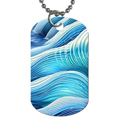 Sea Of Blue Dog Tag (one Side) by GardenOfOphir