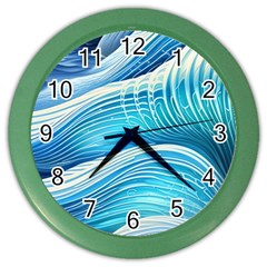 Sea Of Blue Color Wall Clock