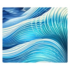 Sea Of Blue One Side Premium Plush Fleece Blanket (small)