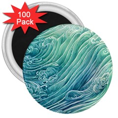 Wave Of The Ocean 3  Magnets (100 Pack) by GardenOfOphir