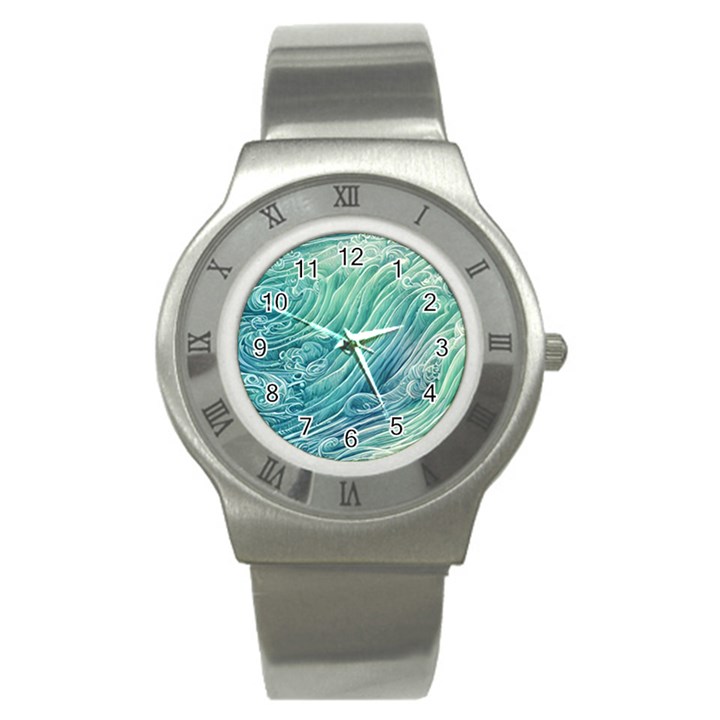 Wave Of The Ocean Stainless Steel Watch