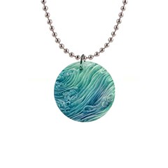 Wave Of The Ocean 1  Button Necklace by GardenOfOphir