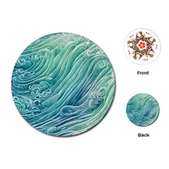 Wave Of The Ocean Playing Cards Single Design (round) by GardenOfOphir