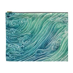 Wave Of The Ocean Cosmetic Bag (xl) by GardenOfOphir