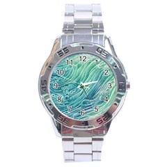 Wave Of The Ocean Stainless Steel Analogue Watch by GardenOfOphir