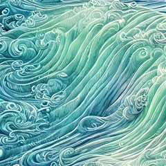 Wave Of The Ocean Play Mat (square) by GardenOfOphir