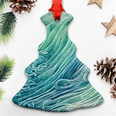 Wave Of The Ocean Ornament (christmas Tree)  by GardenOfOphir