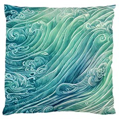 Wave Of The Ocean Large Cushion Case (two Sides) by GardenOfOphir