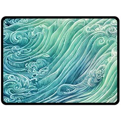 Wave Of The Ocean Fleece Blanket (large) by GardenOfOphir