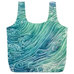 Wave Of The Ocean Full Print Recycle Bag (xl) by GardenOfOphir