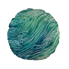 Wave Of The Ocean Standard 15  Premium Flano Round Cushions by GardenOfOphir