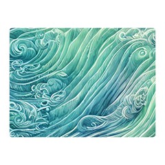 Wave Of The Ocean Premium Plush Fleece Blanket (mini) by GardenOfOphir