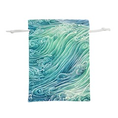 Wave Of The Ocean Lightweight Drawstring Pouch (l) by GardenOfOphir