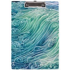 Wave Of The Ocean A4 Acrylic Clipboard by GardenOfOphir