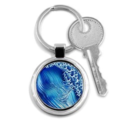 Wave Beach Iii Key Chain (round) by GardenOfOphir