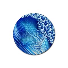 Wave Beach Iii Rubber Round Coaster (4 Pack) by GardenOfOphir