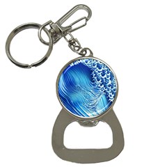 Wave Beach Iii Bottle Opener Key Chain by GardenOfOphir