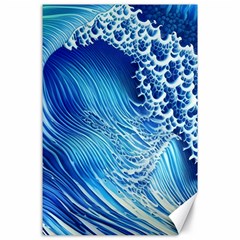 Wave Beach Iii Canvas 24  X 36  by GardenOfOphir