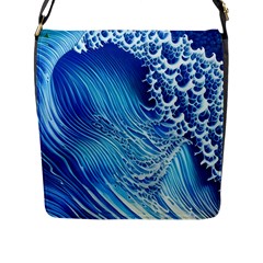 Wave Beach Iii Flap Closure Messenger Bag (l) by GardenOfOphir