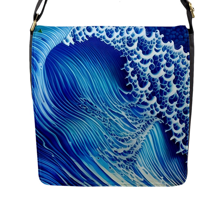 Wave Beach Iii Flap Closure Messenger Bag (L)