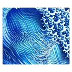 Wave Beach Iii Premium Plush Fleece Blanket (small) by GardenOfOphir