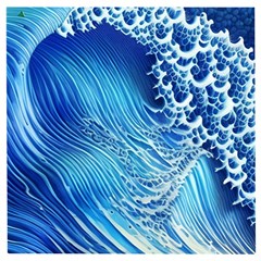 Wave Beach Iii Wooden Puzzle Square by GardenOfOphir