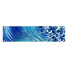 Wave Beach Iii Banner And Sign 4  X 1  by GardenOfOphir