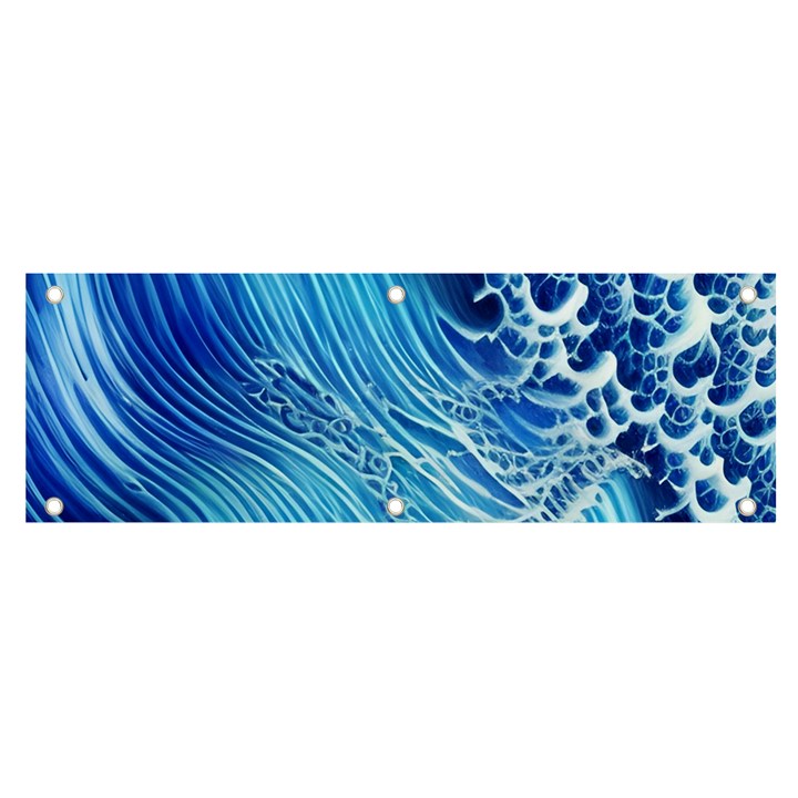 Wave Beach Iii Banner and Sign 6  x 2 