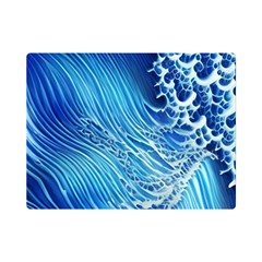 Wave Beach Iii One Side Premium Plush Fleece Blanket (mini) by GardenOfOphir