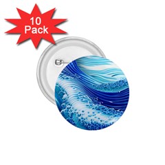 Water Waves 1 75  Buttons (10 Pack) by GardenOfOphir