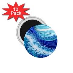 Water Waves 1 75  Magnets (10 Pack)  by GardenOfOphir