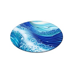 Water Waves Sticker Oval (10 Pack) by GardenOfOphir