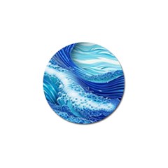 Water Waves Golf Ball Marker by GardenOfOphir