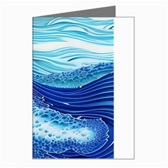 Water Waves Greeting Cards (pkg Of 8) by GardenOfOphir