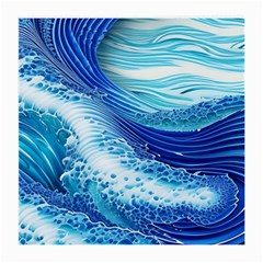 Water Waves Medium Glasses Cloth by GardenOfOphir