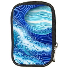 Water Waves Compact Camera Leather Case by GardenOfOphir